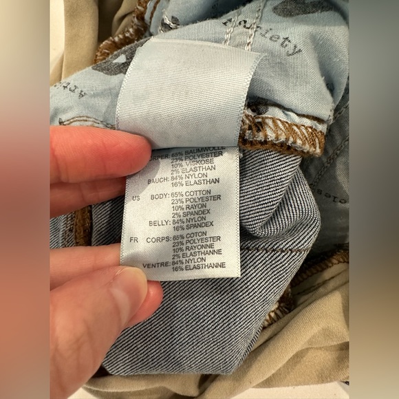 Articles of Society Women Maternity Jean Shorts Distressed Over Belly Size 30 - Picture 12 of 16